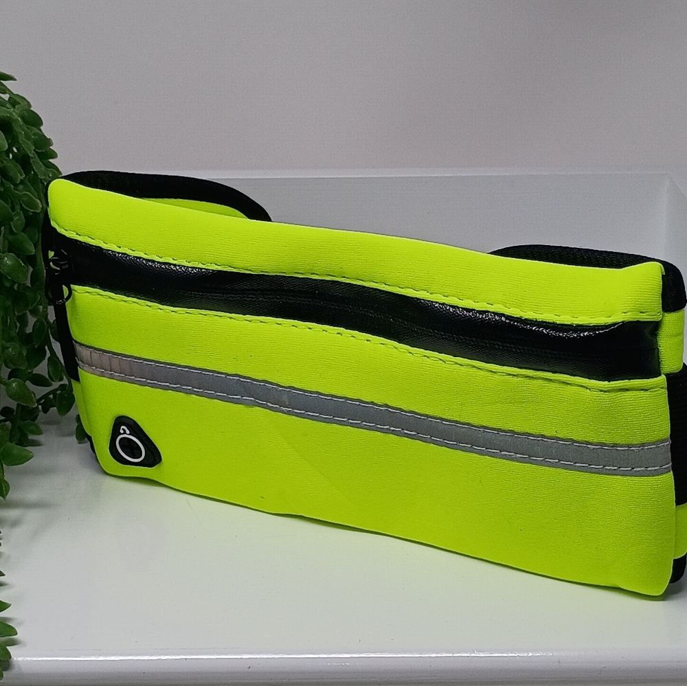 Neon Yellow Arm Band with Black Straps